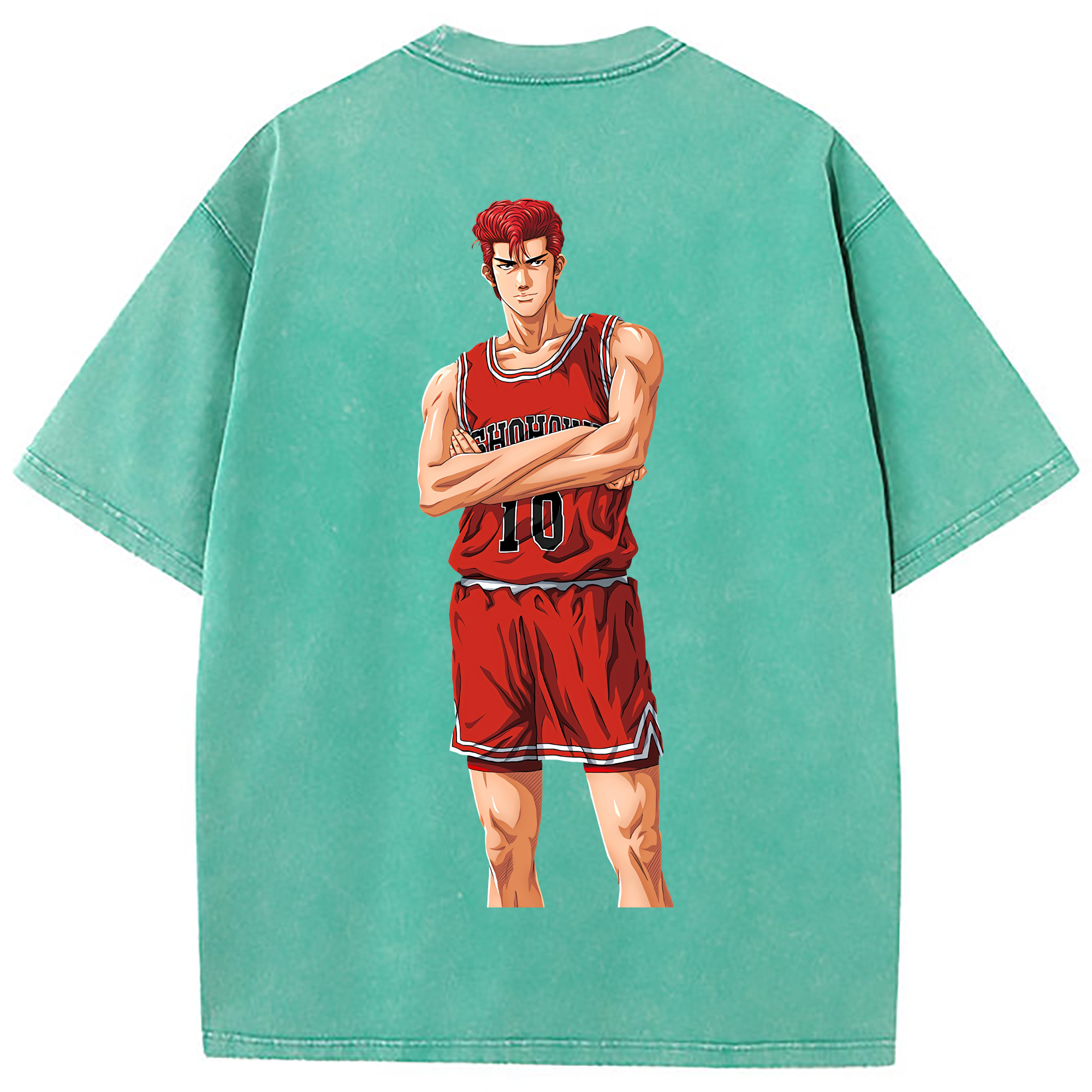 （画像用） SLAM DUNK／スラムダンク 綿100% ヴィンテージ風 半袖Tシャツ（背面プリント）